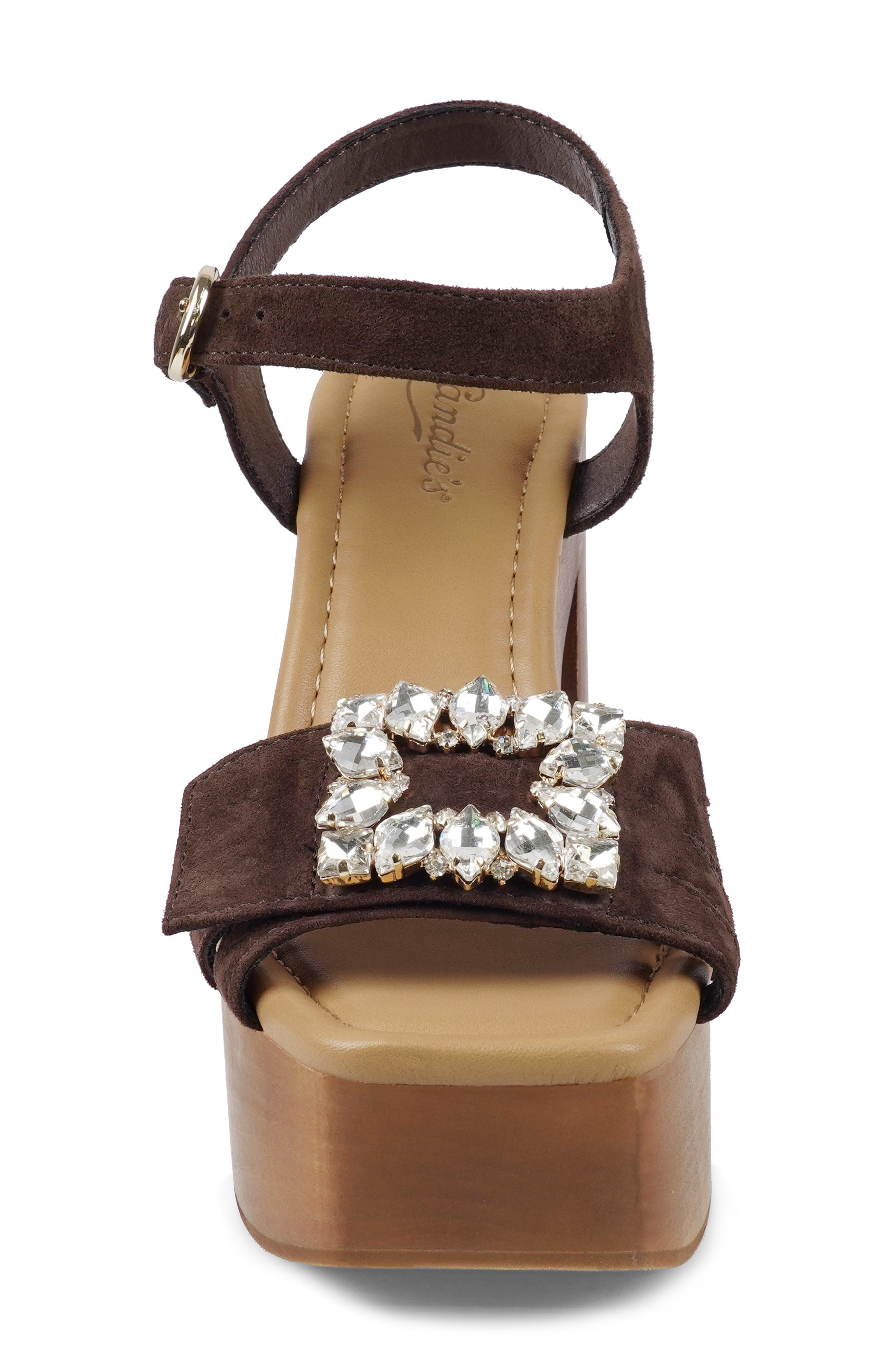 Mckenley Platform Slide Sandal, Alternate, color, BROWN SUEDE