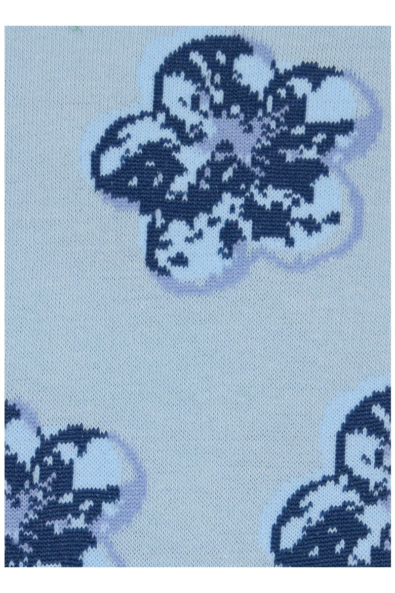 Zine Floral Dress Socks, Alternate, color, TURQUOISE