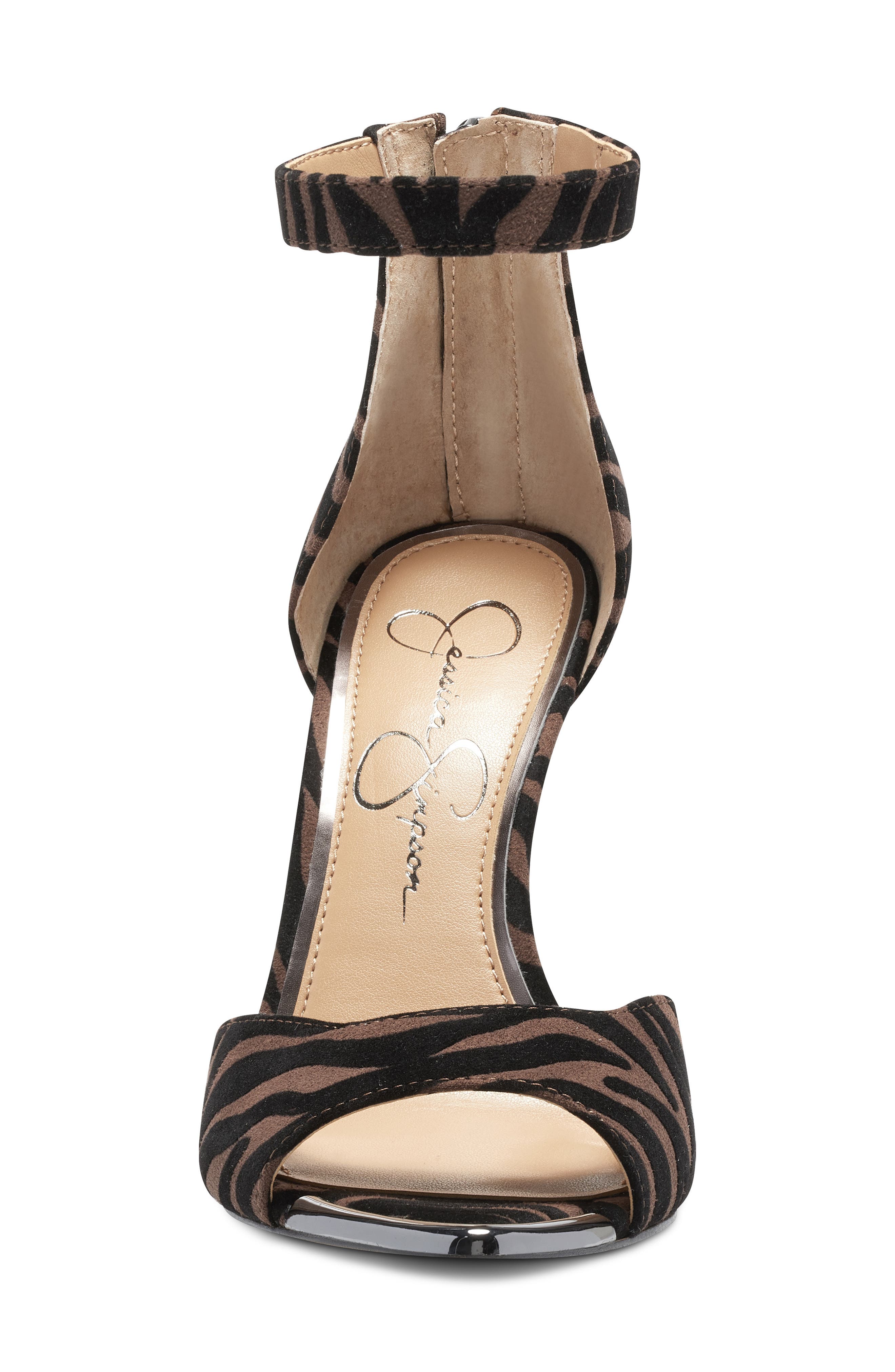 Witrey Pointed Toe Sandal, Alternate, color, BROWN/ BLACK FAUX LEATHER
