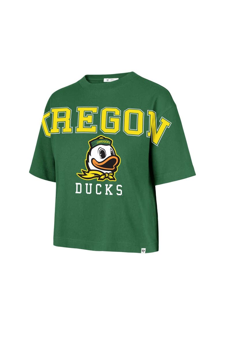 '47 Women's '47 Kelly Green Oregon Ducks Outreach City Relaxed Cropped T-Shirt, Alternate, color,