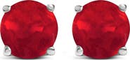 Haus of Brilliance 14K Gold 5X5MM Round Birthstone Solitaire Stud Earrings
