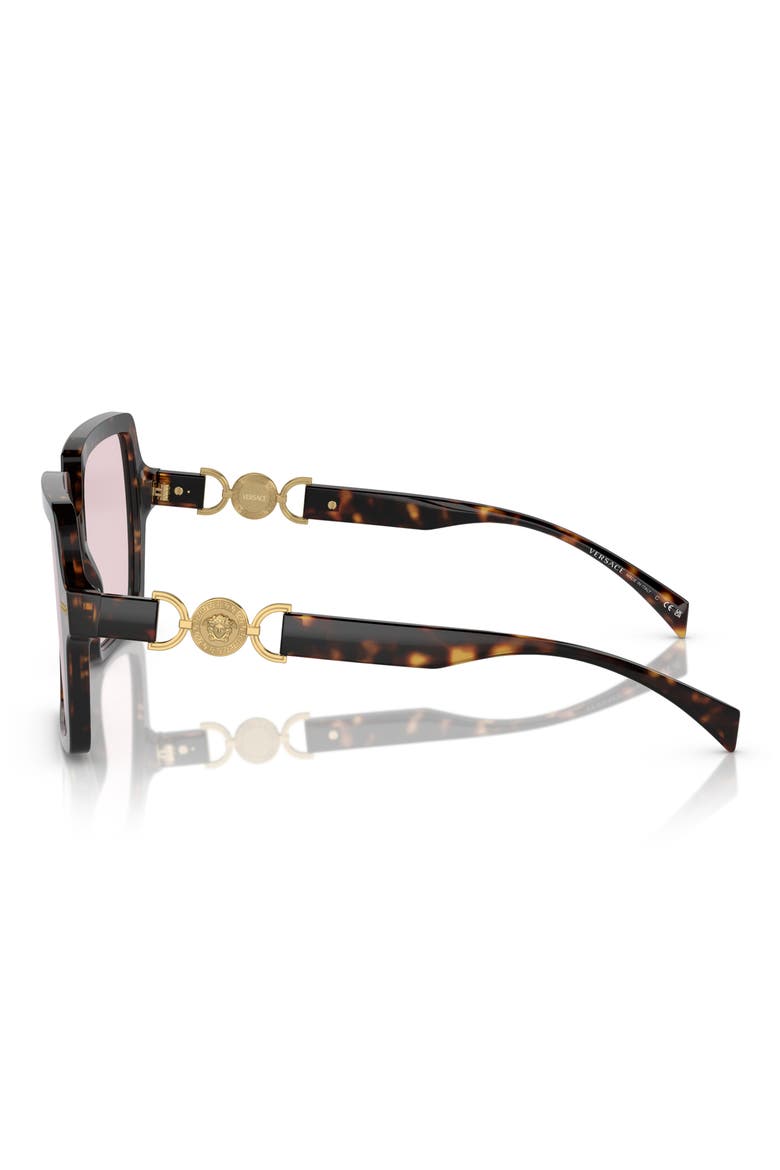 55mm Square Sunglasses, Alternate, color, HAVANA