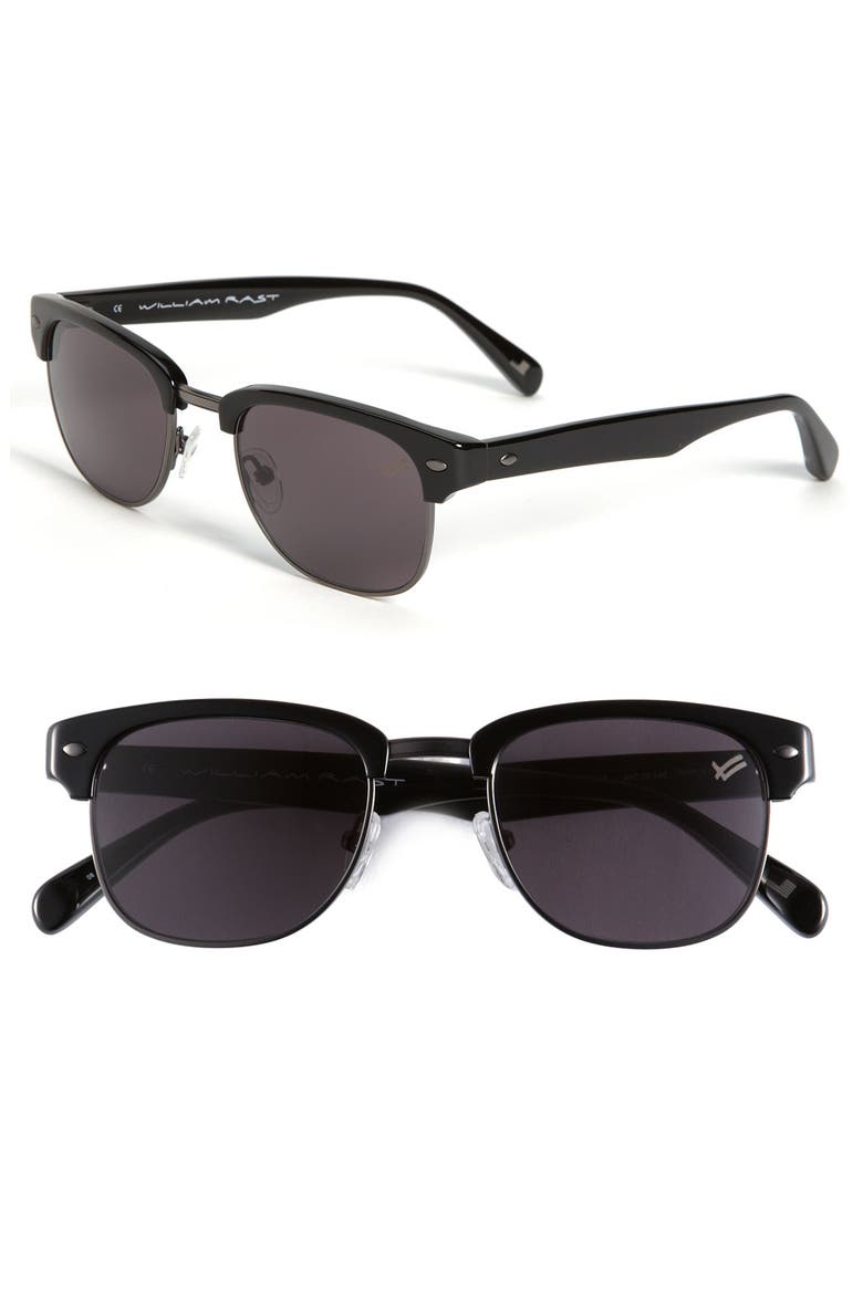 Retro Inspired Sunglasses, Main, color, BLACK