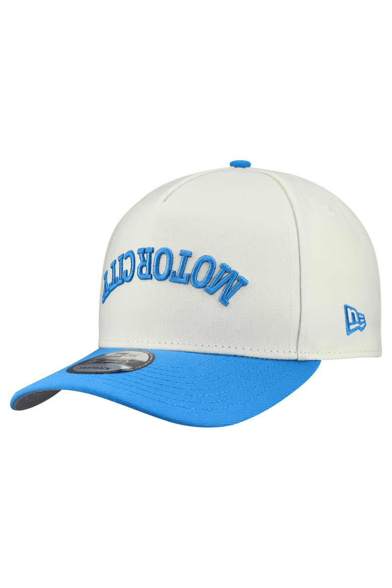 Men's New Era  Cream Detroit Lions Upside Down 9FIFTY A-Frame Snapback Hat, Alternate, color, Cream