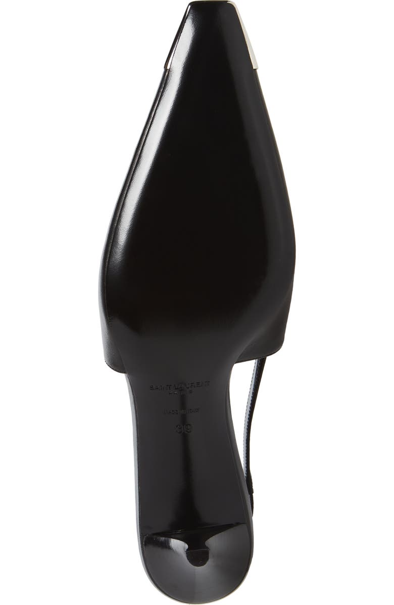 Saint Laurent Metal Toe Blade Slingback Pump, Alternate, color,