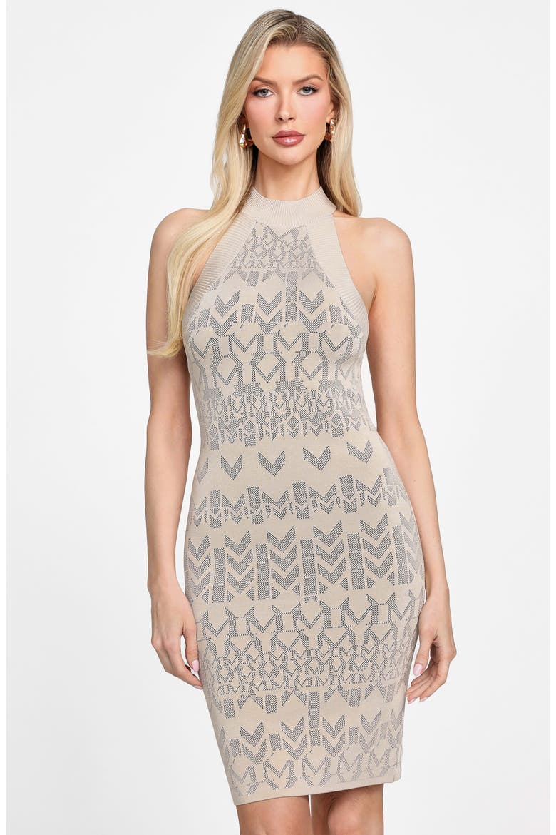 Billie Monogram Jacquard Sweater Dress, Alternate, color, DREAMY MOON
