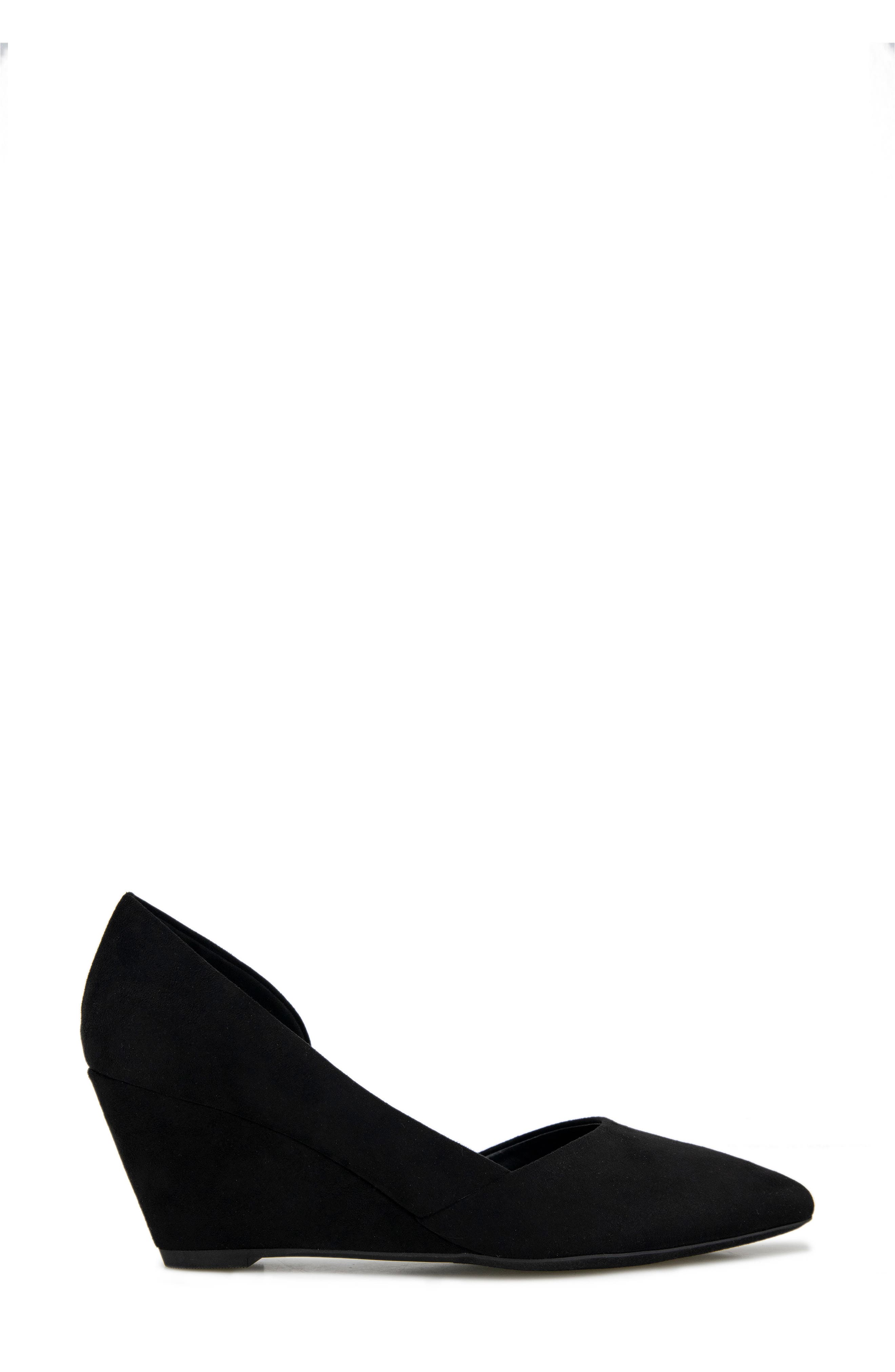 Reaction Kenneth Cole Eltinn Wedge Pump, Alternate, color, Black Microsuede