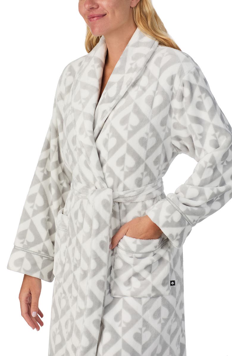 Kate Spade New York print robe, Alternate, color, Grey Geo