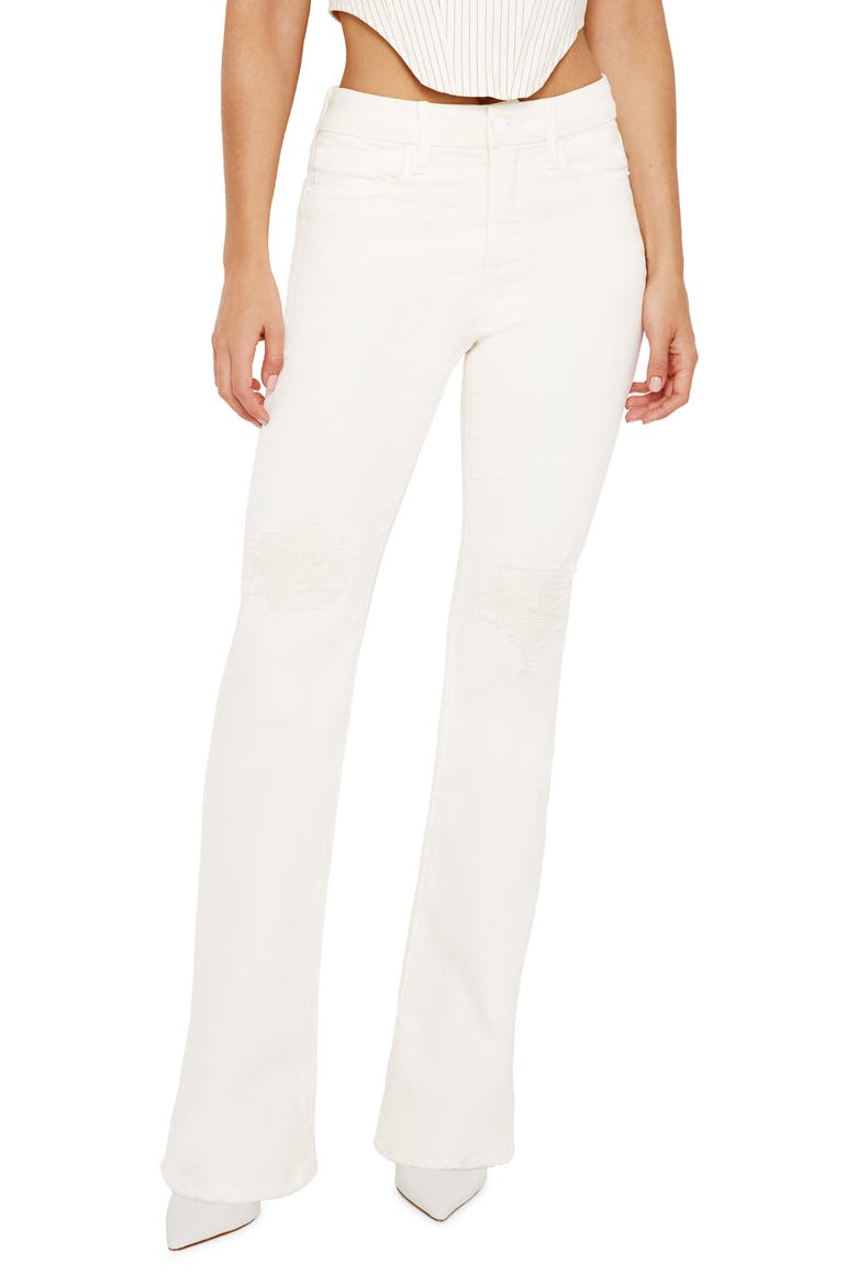 Good Classic Light Compression Bootcut Jeans, Main, color, CLOUD WHITE001