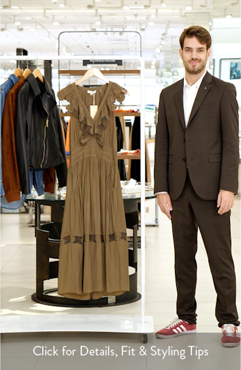 Laila Ruffle Smocked Waist Maxi Dress, sales video thumbnail