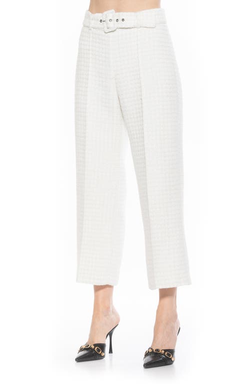 Alexia Admor Caden Tweed Wide Leg Pants In Ivory