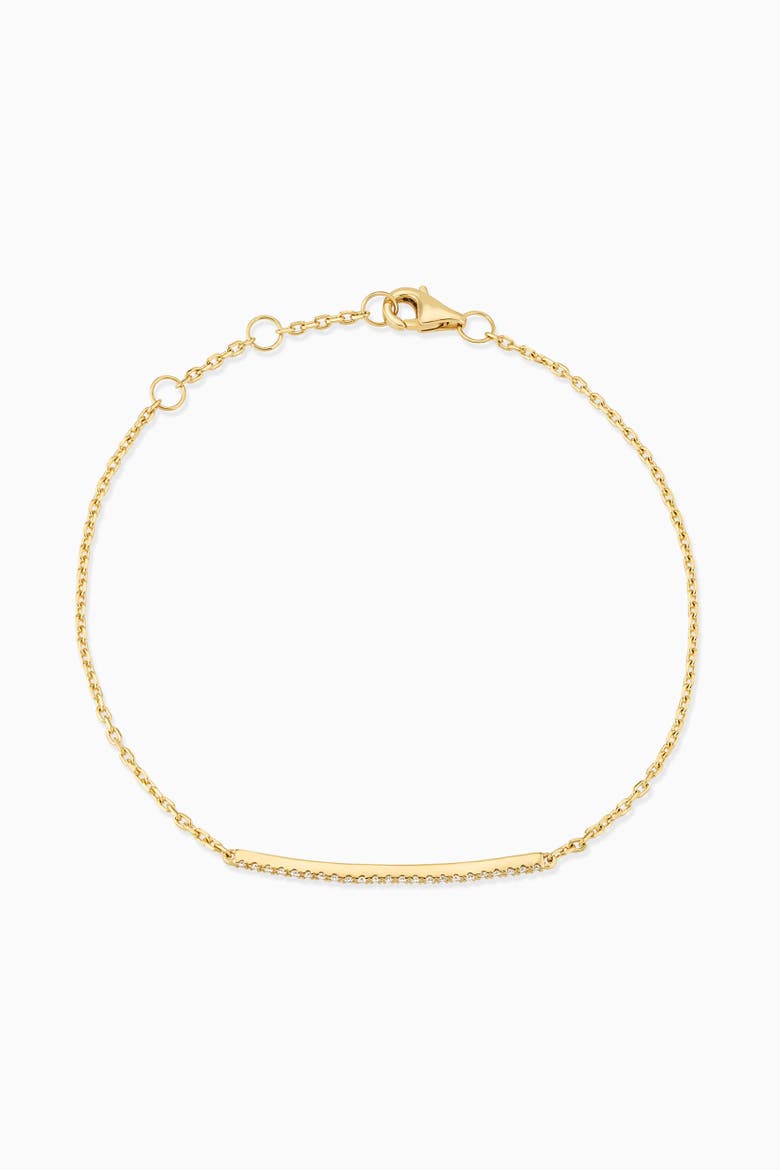 14K Yellow Solid Gold Brooklyn Bar Diamond Bracelet, Alternate, color, Yellow Gold, Natural Diamonds