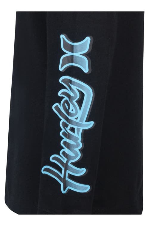 Hurley Kids' Oasis Long Sleeve Graphic T-shirt In Black