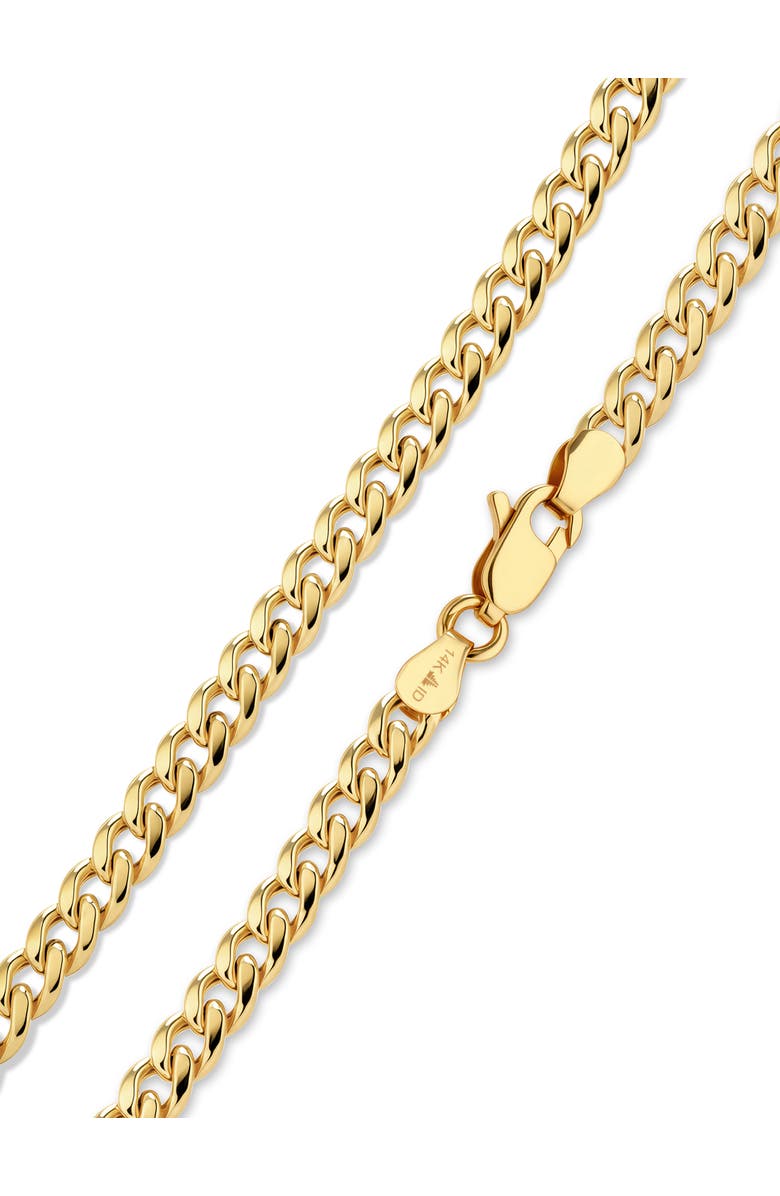 DEVATA Cuban Chain Bracelet in 14K Gold, Alternate, color, Yellow Gold