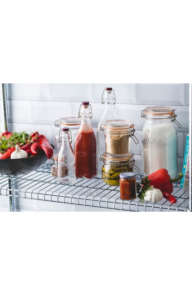 Kilner Square Swing Top Bottle, 16 Ounce, Alternate, color, Clear