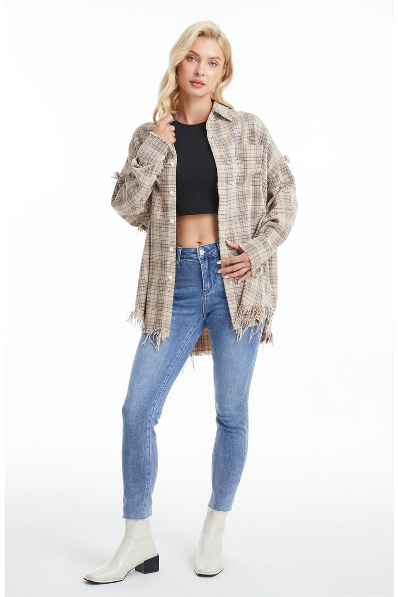 Plaid Cotton Shirt, Alternate, color, CATHERINE GRAY PATTERN