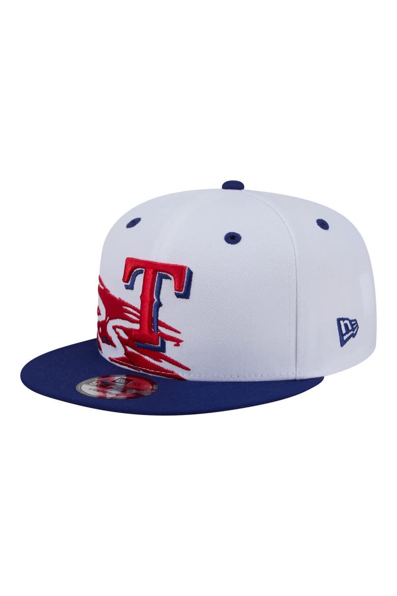 Men's New Era  White Texas Rangers Swept 9FIFTY Snapback Hat, Alternate, color, White