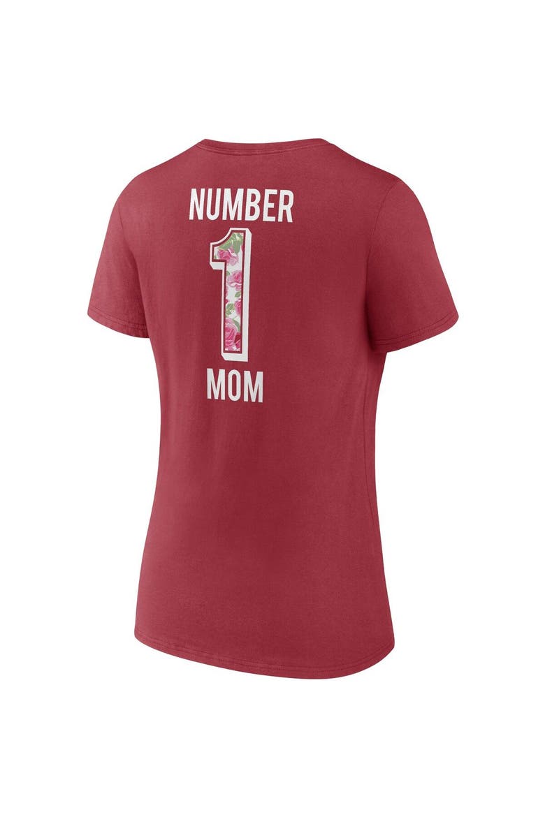 Women's Fanatics Branded Cardinal Arizona Cardinals Team Mother's Day V-Neck T-Shirt, Alternate, color, Cardinal