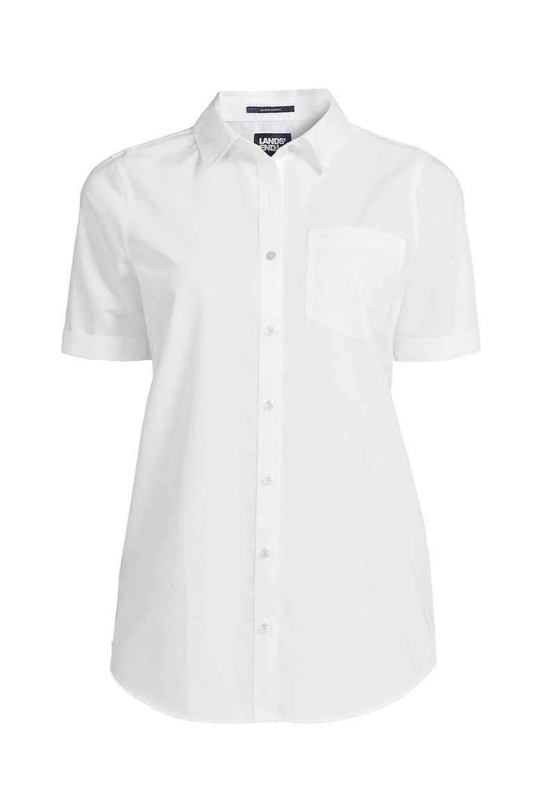 Short Sleeve No Iron Shirt, Alternate, color, White