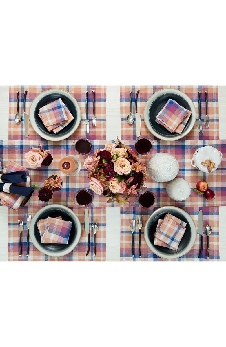 Solino Home Linen Placemats - Fall Flavors Madras, 14" x 19", Alternate, color, 