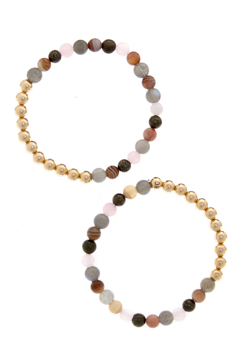 N5 Goodbye Trauma Set of 2 Healer's Bracelets, Main, color, YELLOW GOLD
