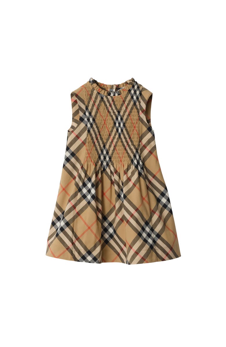Burberry Check Cotton Poplin Dress, Main, color, 