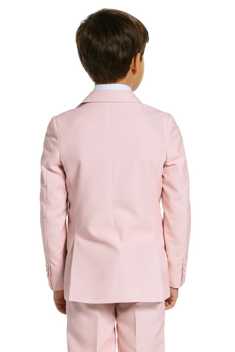 Kids' Blush Two-Piece Suit & Tie Set, Alternate, color, PINK