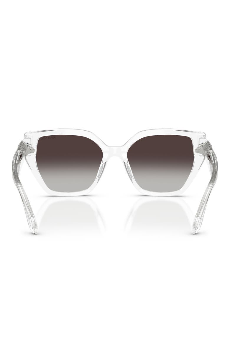 56mm Gradient Irregular Sunglasses, Alternate, color, TRANSPARENT / GRADIENT GREY
