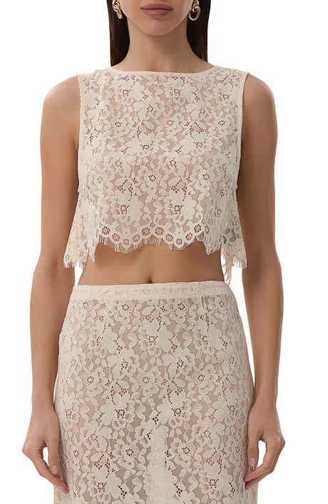AFRM Caramine Lace Crop Top
