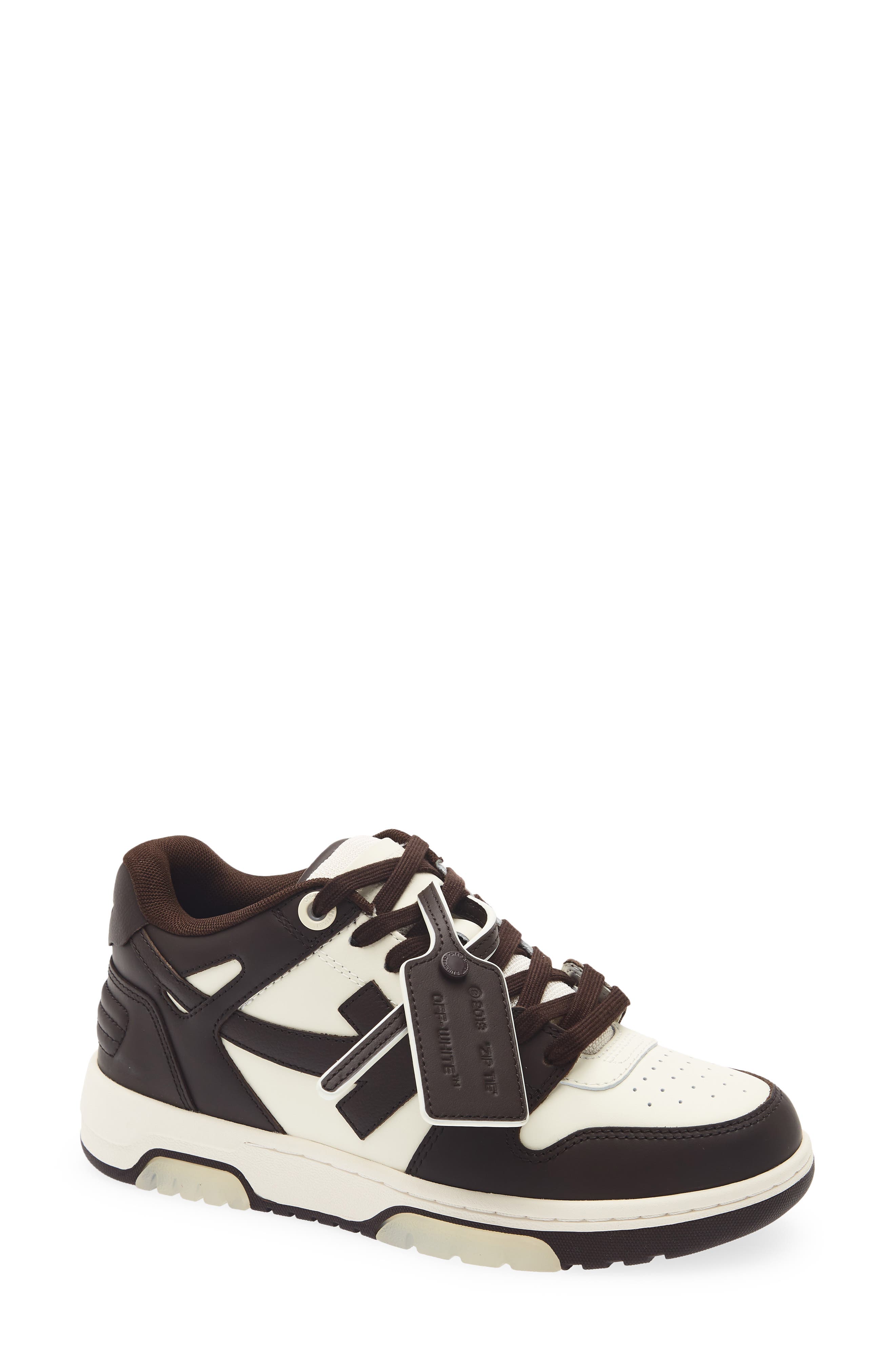 Out of Office Leather Sneaker, Main, color, CHOCOLATE - CREAM
