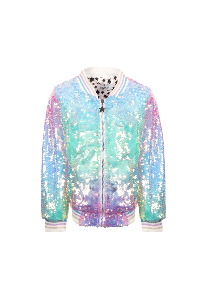 Lola + The Boys Women's Icy Ombre Sequin Jacket, Main, color, Blue