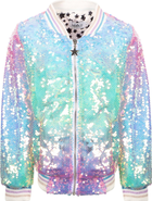 Lola + The Boys Women's Icy Ombre Sequin Jacket