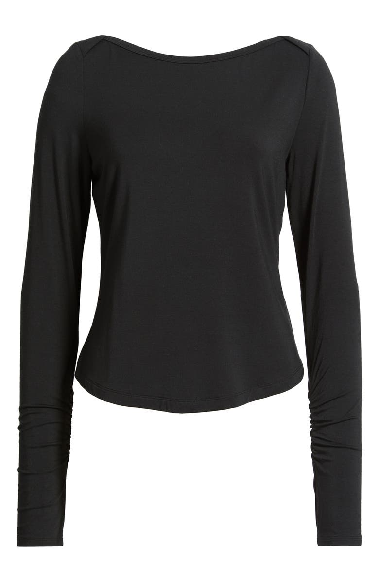 CITY BLUES Long Sleeve Modal Blend Top, Alternate, color, Black