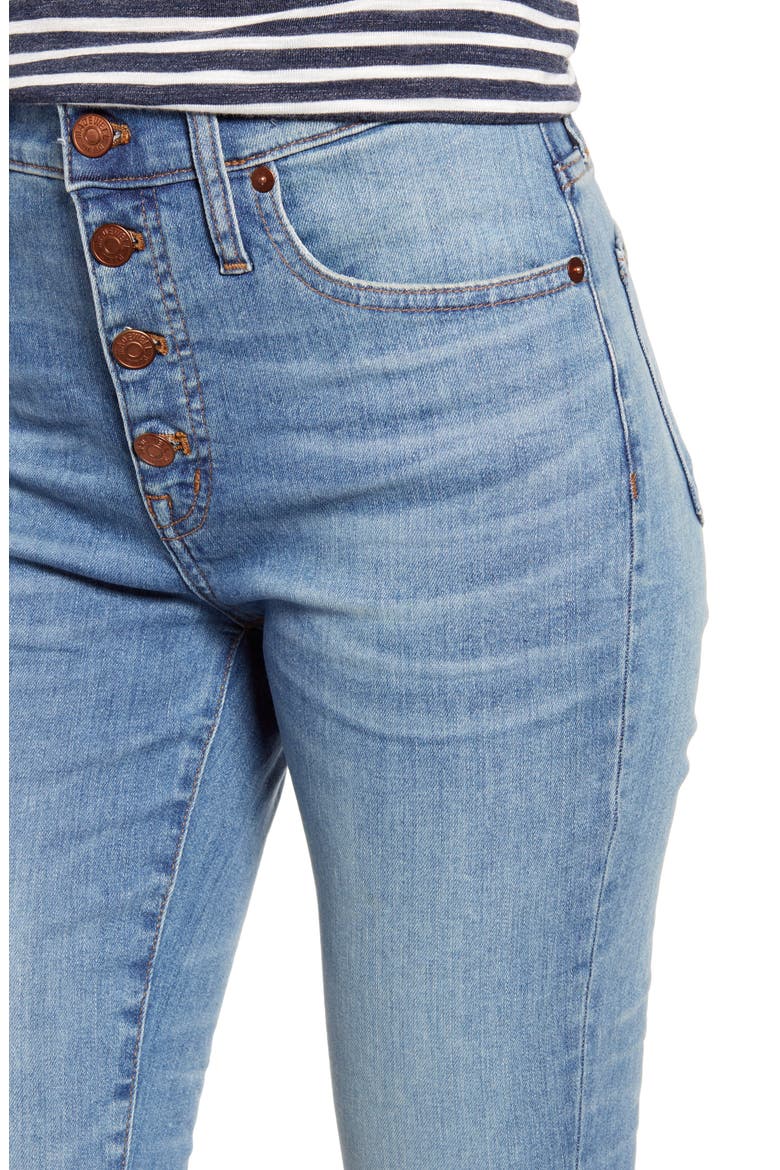 Cali Button Fly Demi Bootcut Jeans, Alternate, color, BESS
