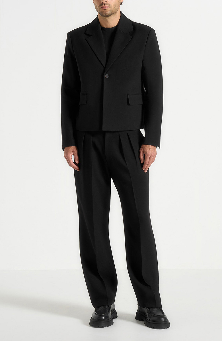 Manière De Voir Silas Tailored Cropped Blazer, Alternate, color, Black