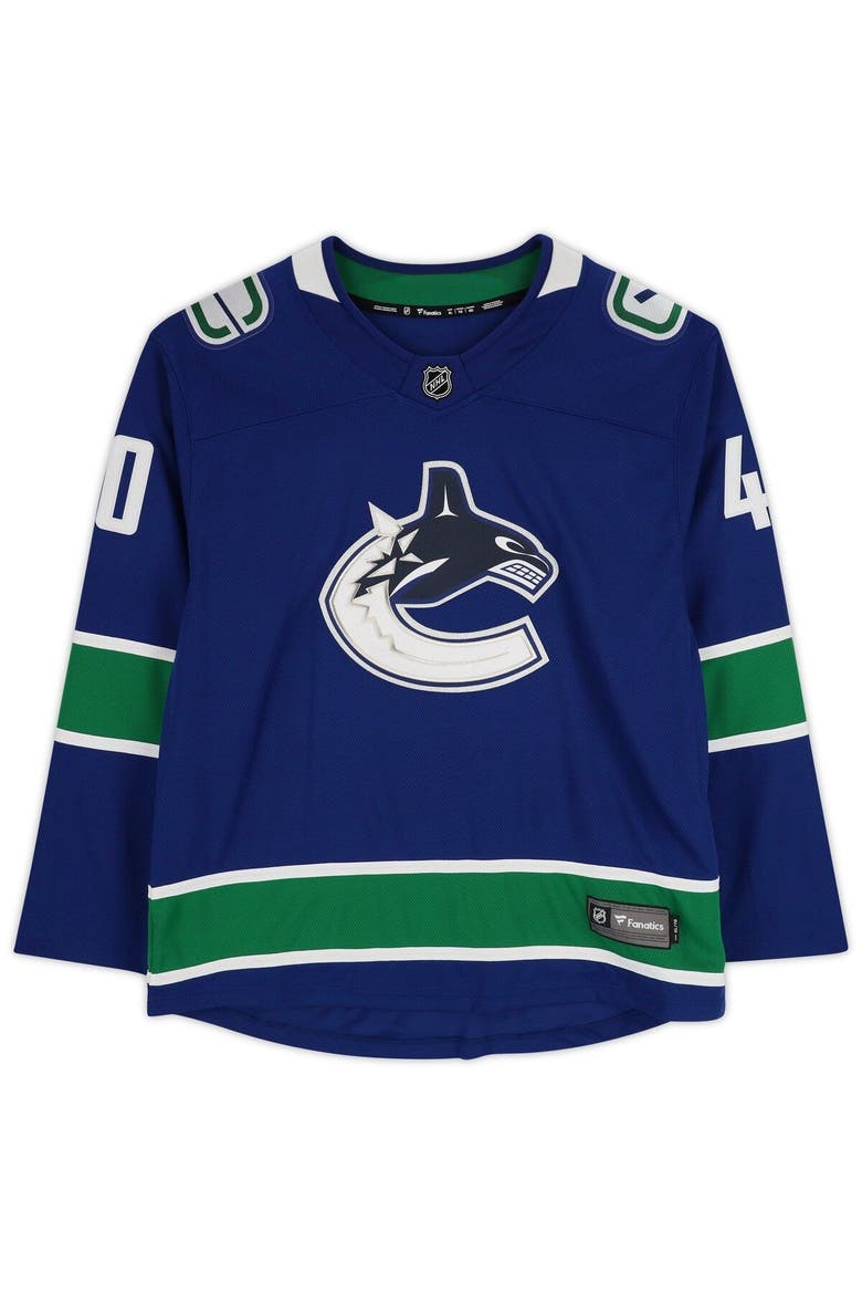 Elias Pettersson Vancouver Canucks Autographed Blue Fanatics Breakaway Jersey, Alternate, color, Blue