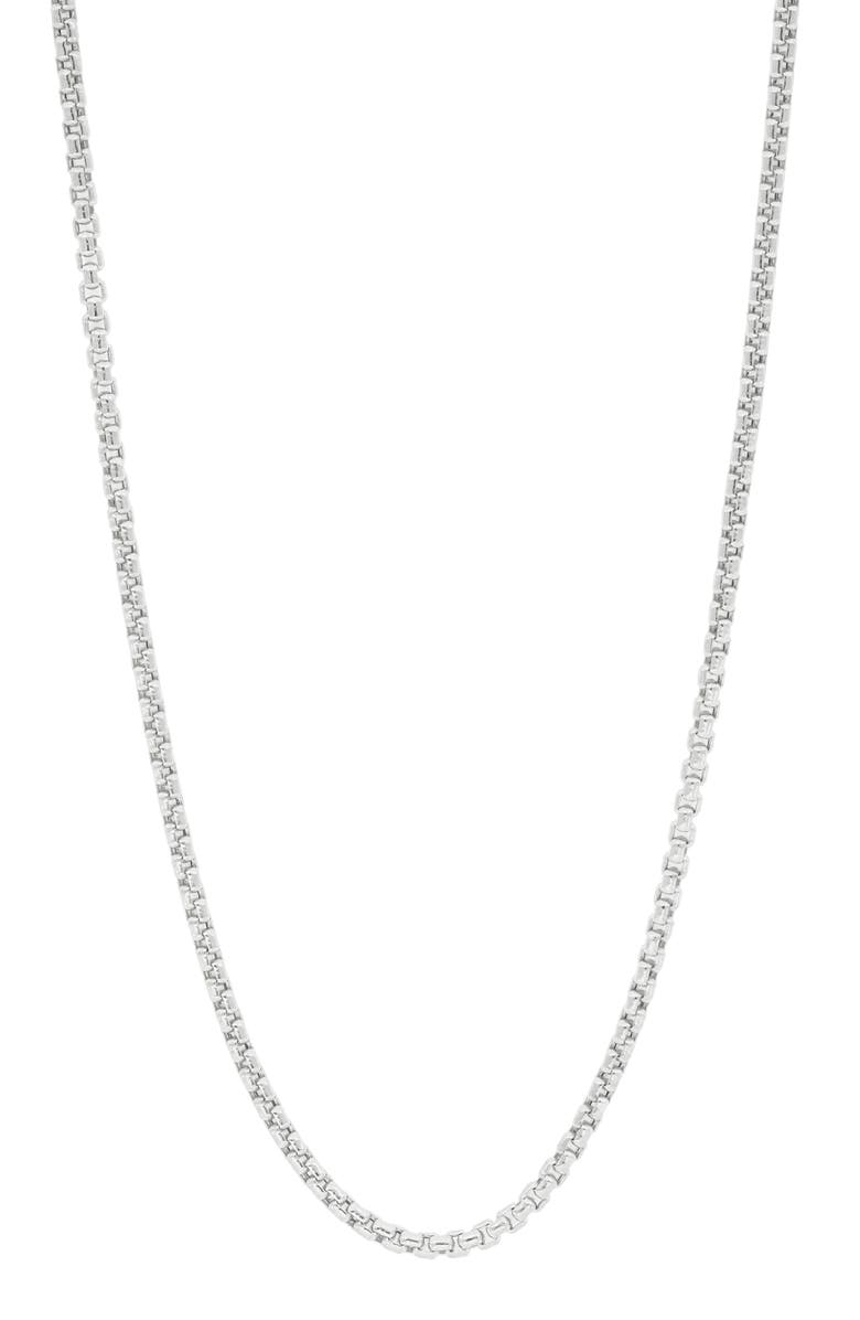 Bony Levy Men's 14K Gold Box Chain Necklace, Main, color, 14K White Gold