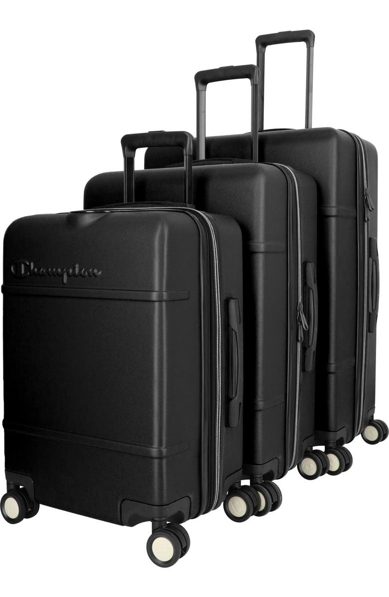Champion Journey 3-Piece Hardside Luggage Set, Main, color, True Black