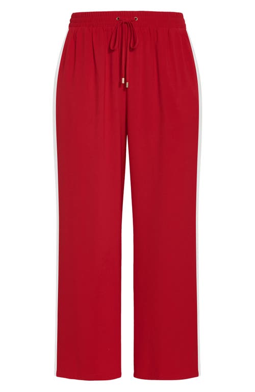 City Chic Lilia Joggers In Red