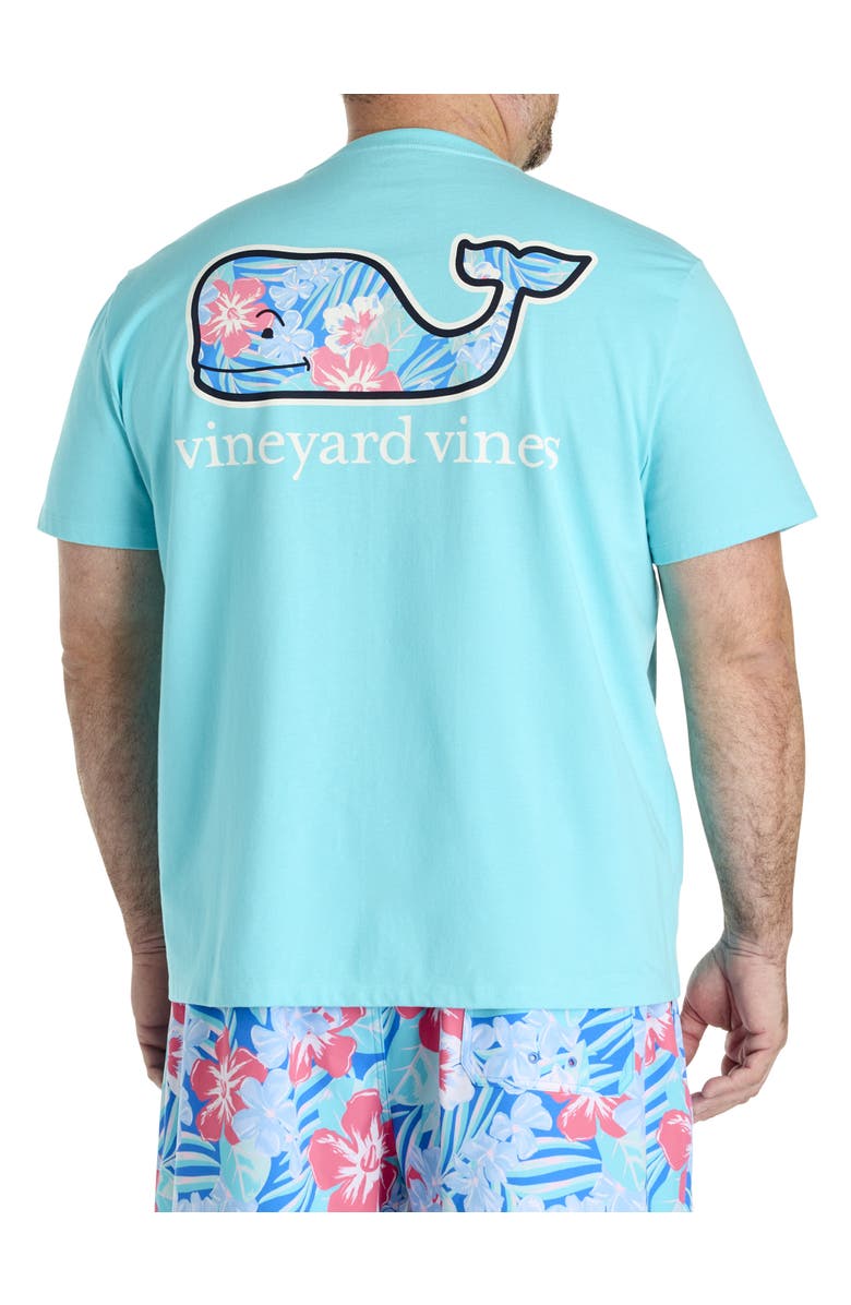 vineyard vines Big & Tall Chappy Floral Whale T-Shirt, Main, color, Turqs