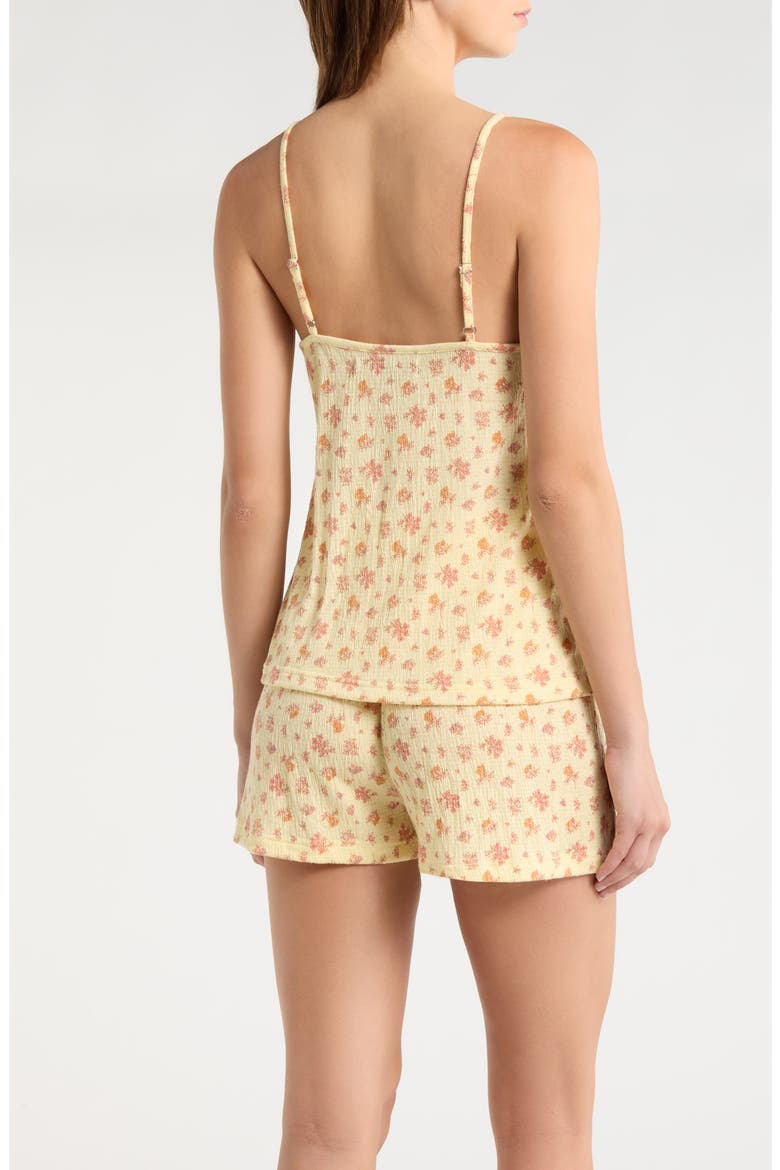 Ruffle Trim Short Pajamas, Alternate, color, PALE YELLOW