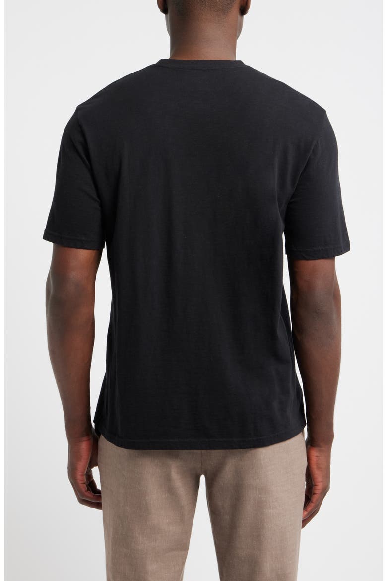 Slub Cotton Crewneck T-Shirt, Alternate, color, BLACK