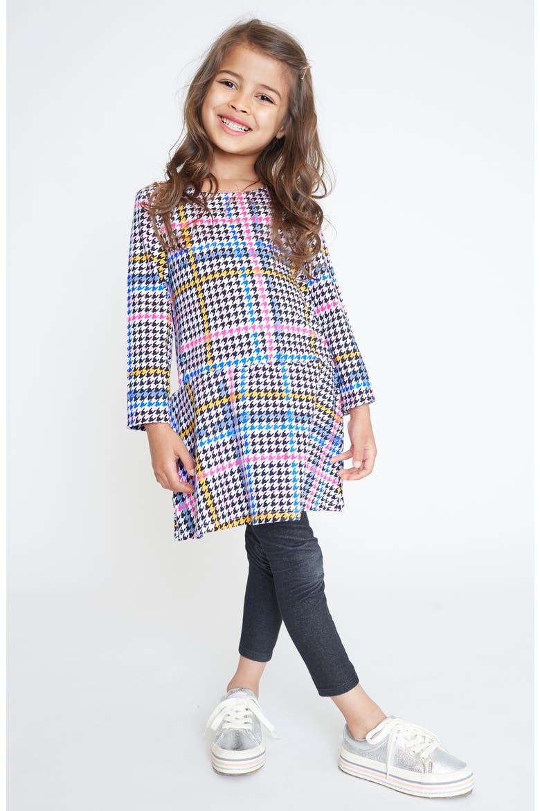 Caitlin Houndstooth Dress, Alternate, color, MULTI COLOR HOUNDSTOOTH