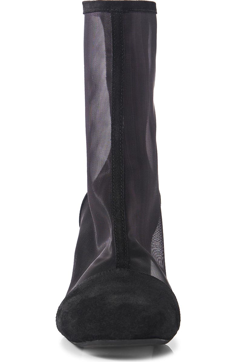 Free People Wisteria Cap Toe Bootie, Alternate, color, Black Suede/ Mesh