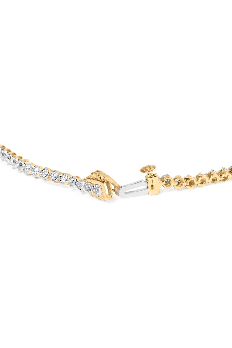 10K Yellow Gold Plated Sterling Silver 1.0 Cttw Round Diamond Tennis Bracelet, Alternate, color, Yellow Gold over Silver