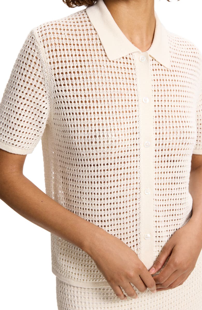 Theory Neo Open Stitch Linen Blend Mesh Cardigan, Alternate, color,