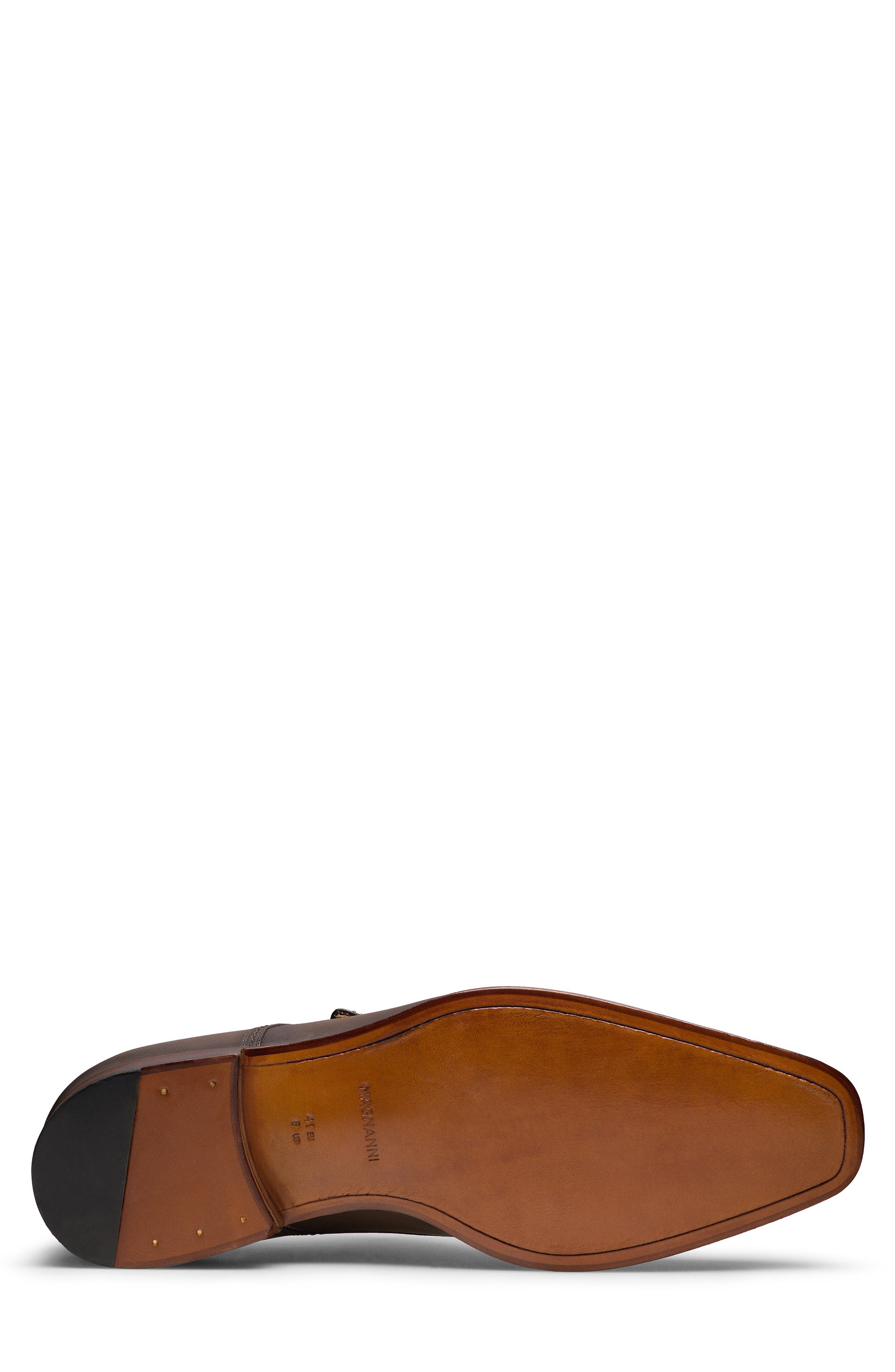 Marco Leather Single Monk Strap Shoe, Alternate, color, TIERRA