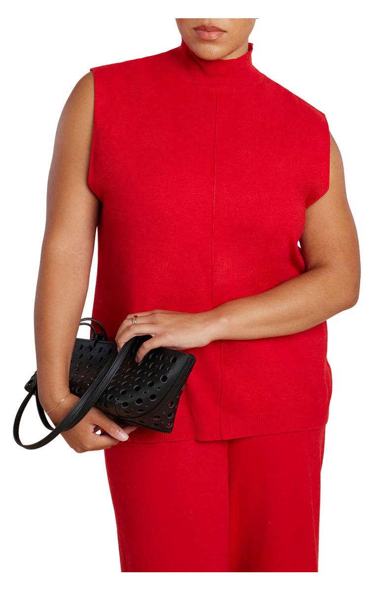 ELOQUII Elements Turtleneck Sleeveless Sweater, Main, color, 