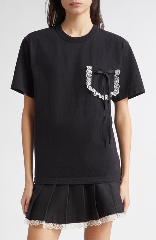 Tanner Fletcher Gender Inclusive Stuart Lace Pocket T-Shirt in Black  product