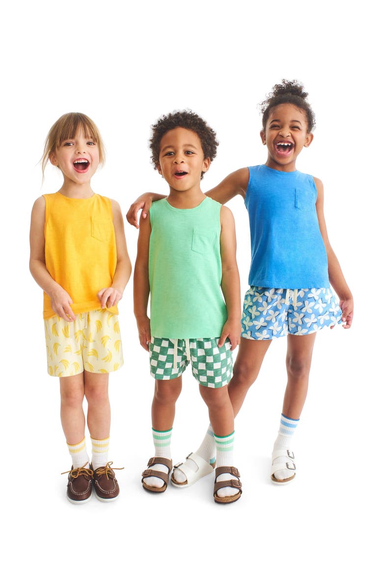 Primary Kids Park Short In Prints, Alternate, color, Cornflower